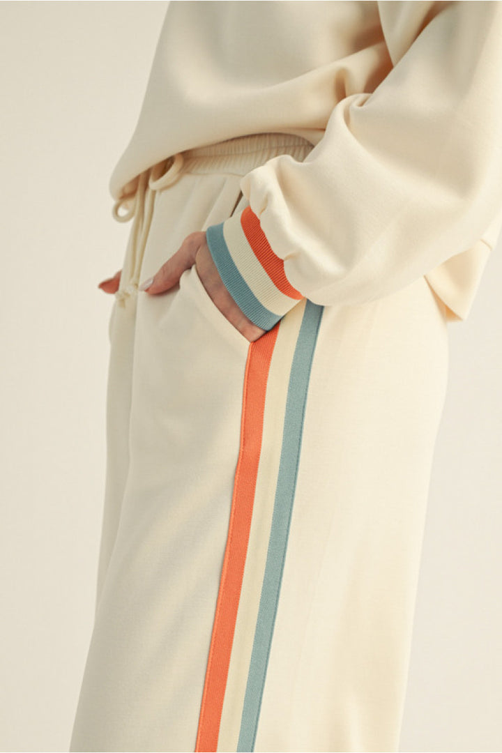 Retro Stripe Wide Leg Pants