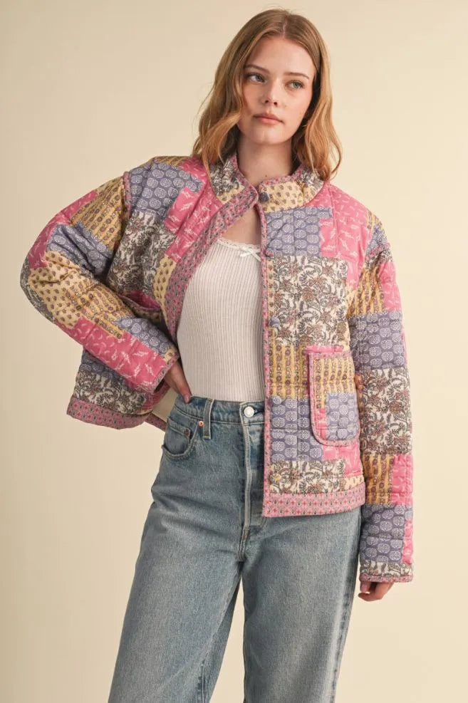 Rosewood Patchwork Quilted Jacket