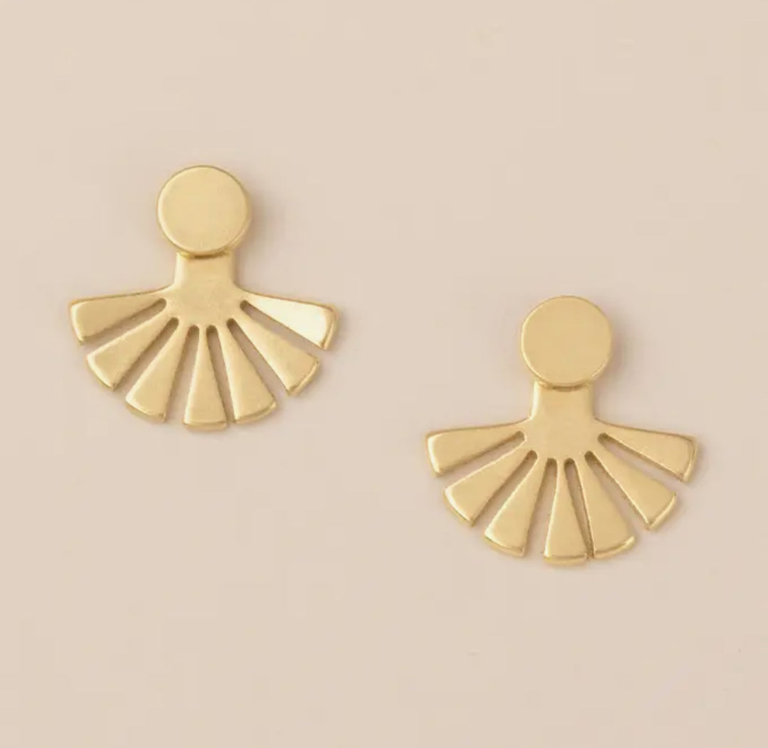 Refined Sunburst Ear Jacket Earrings - FINAL SALE