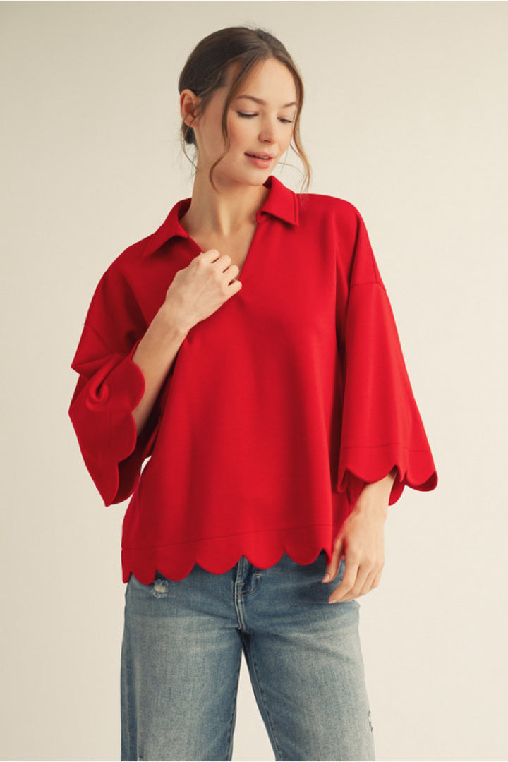 Scalloped Charm Popover – Crimson Bloom