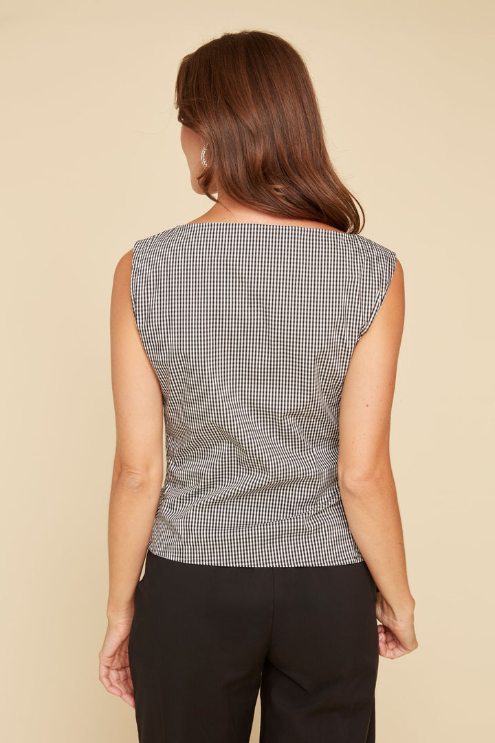 Sleeveless Bow Wrap Top