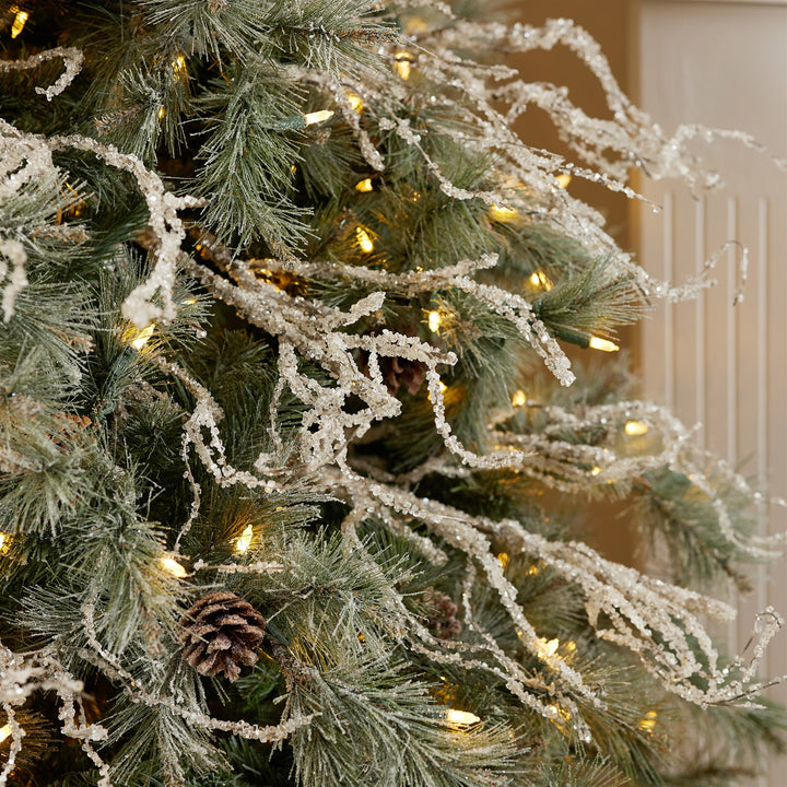 Frosted Crystal Branch Spray