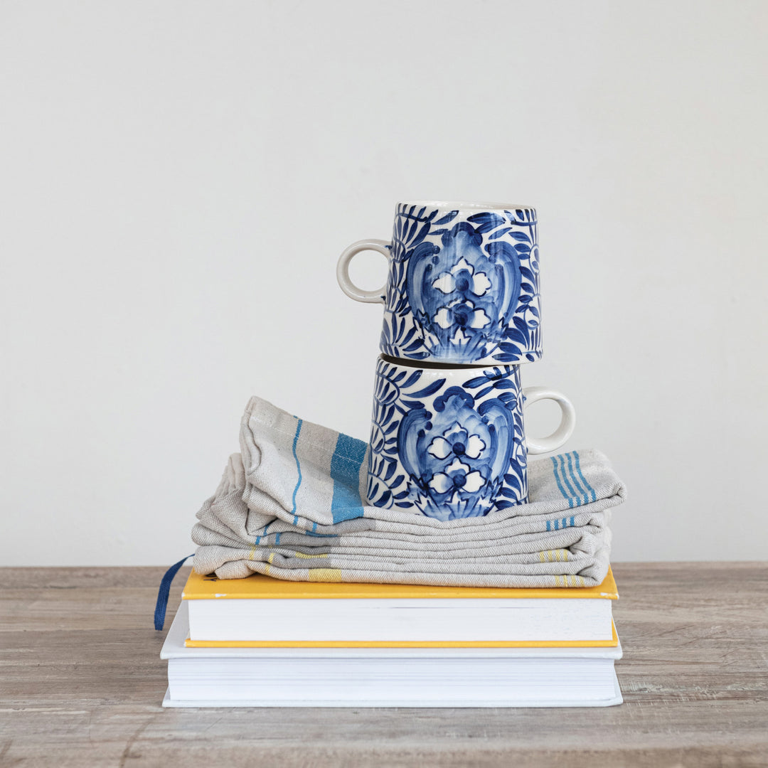 Blue Garden Stoneware Mug