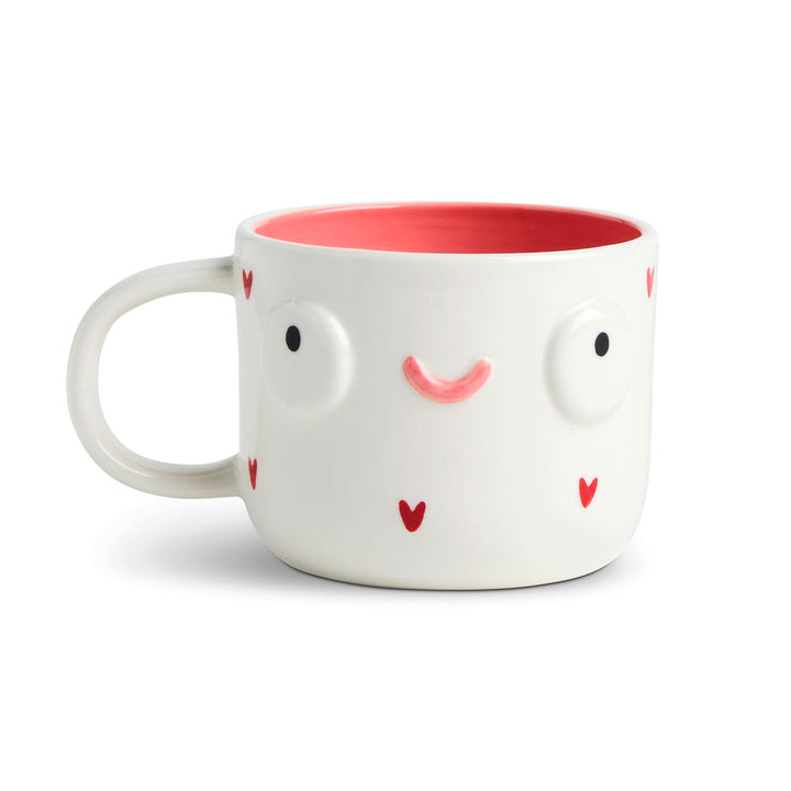 Whimsical Character Face Mug – 14 oz