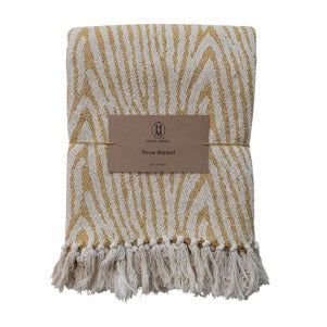 Woven Recycled Cotton Blend Throw