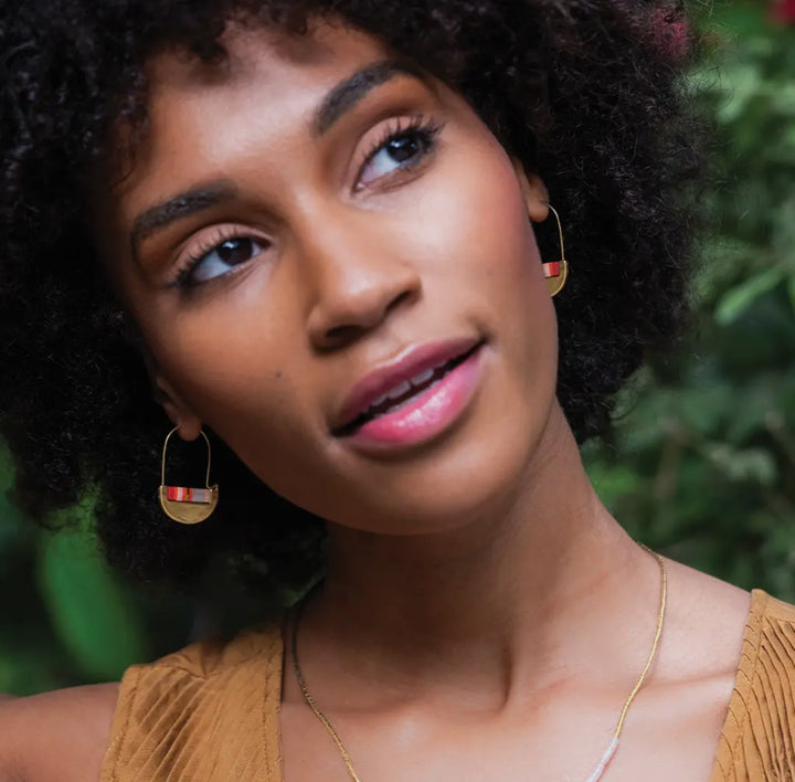 Good Karma Miyuki Crescent Hoop