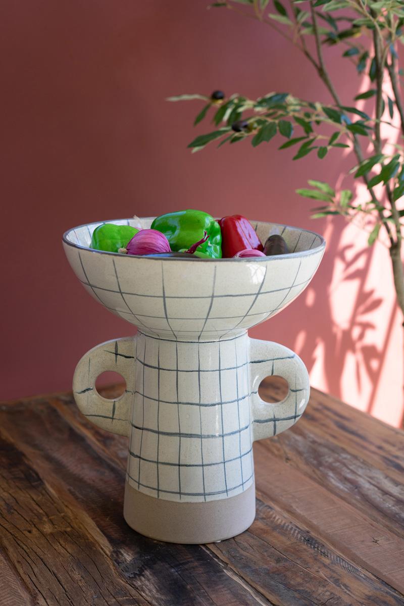 Gridline Pedestal Bowl