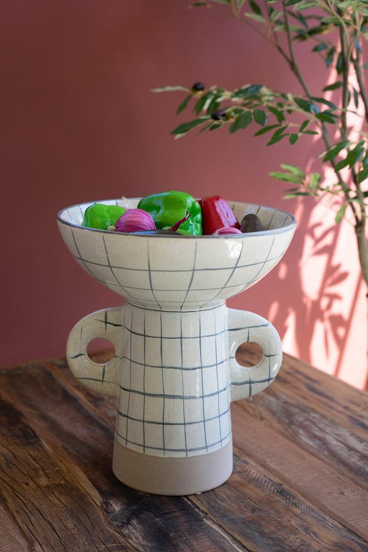 Gridline Pedestal Bowl