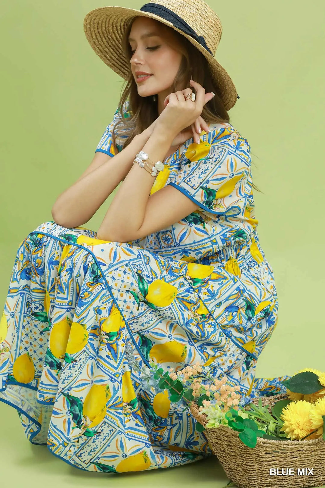 Sorrento Lemon Midi Dress