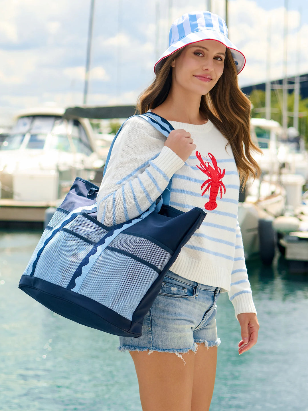 Lake Day Mesh Carryall Tote