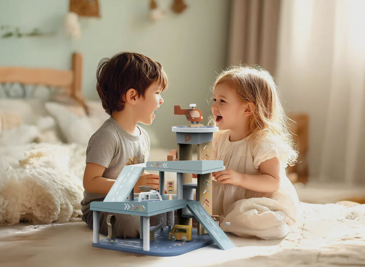 Wooden Parking Garage Playset