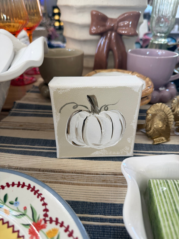 Harvest Heirloom Pumpkin Canvas Block