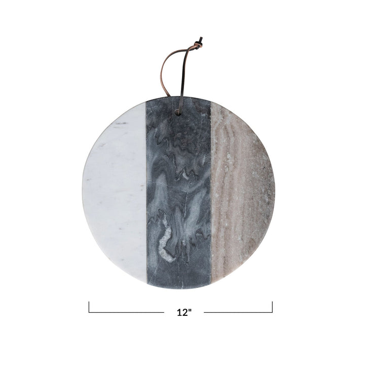 Tricolor Marble Round Board