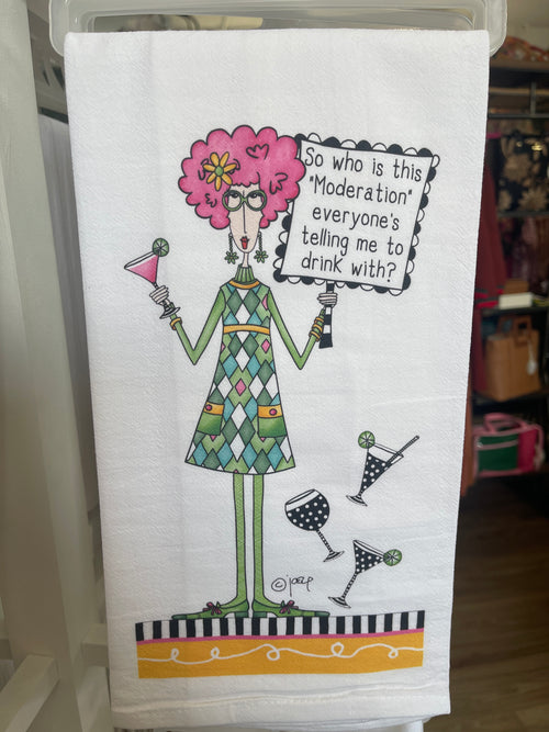 Who is this Moderation Tea Towel