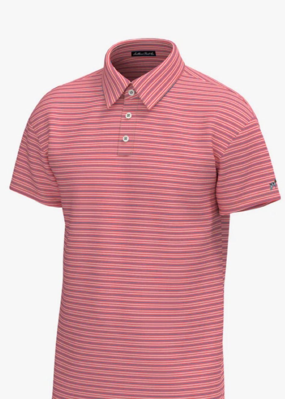 Bayside Stripe Polo - Coral