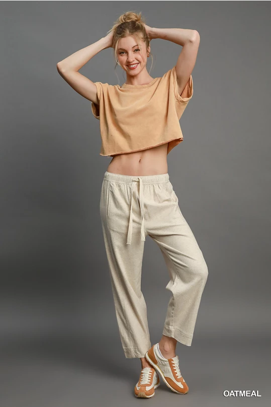 Oatmeal Linen Pants