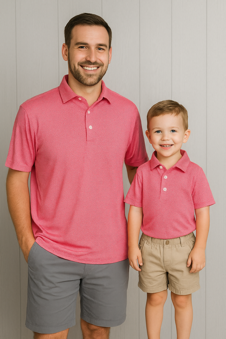 Bright Pink Circle Polo