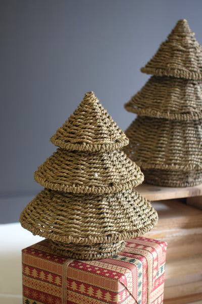 Evergreen Woven Vine Christmas Trees