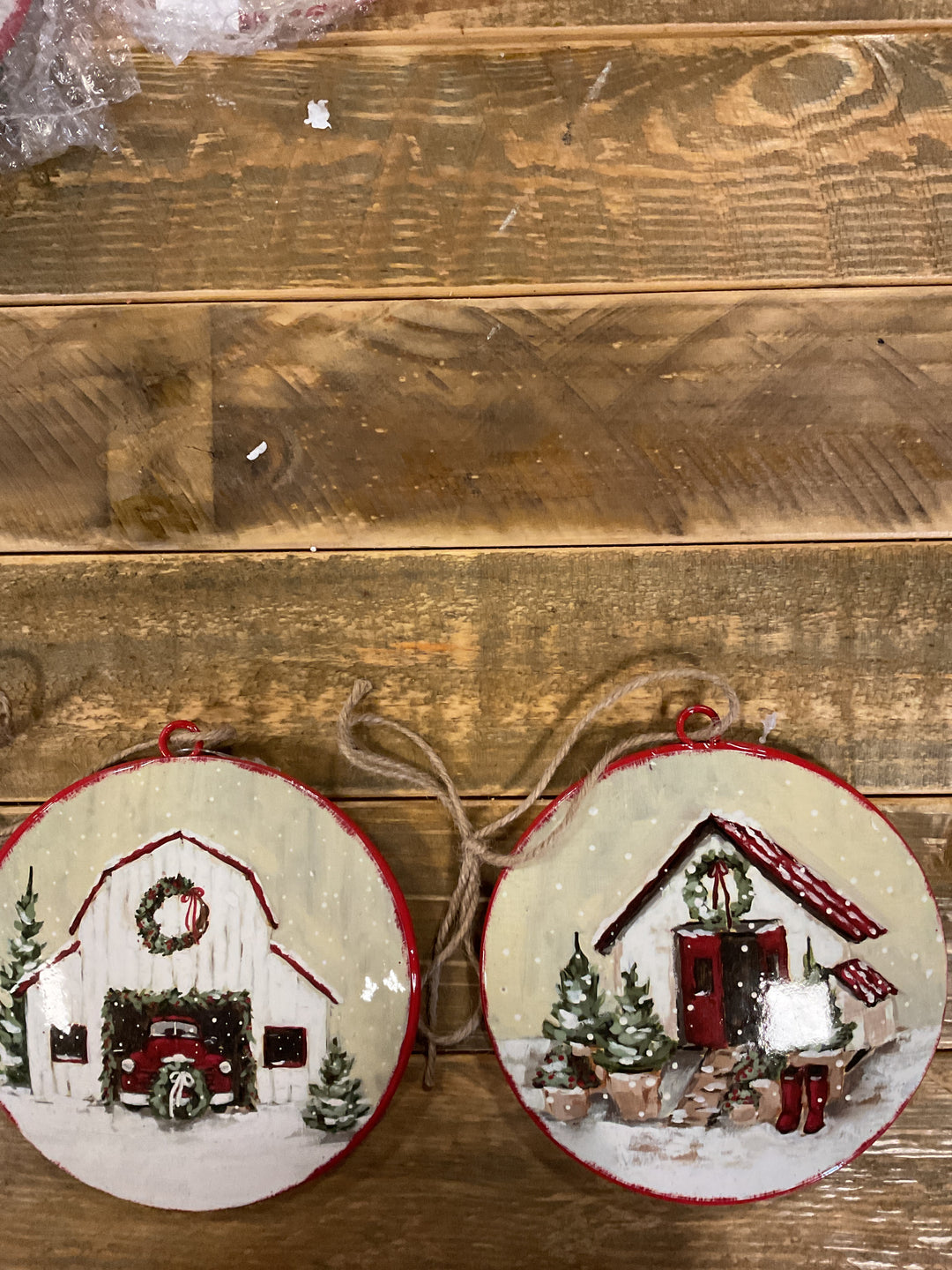 Iron Farm Disc Ornaments