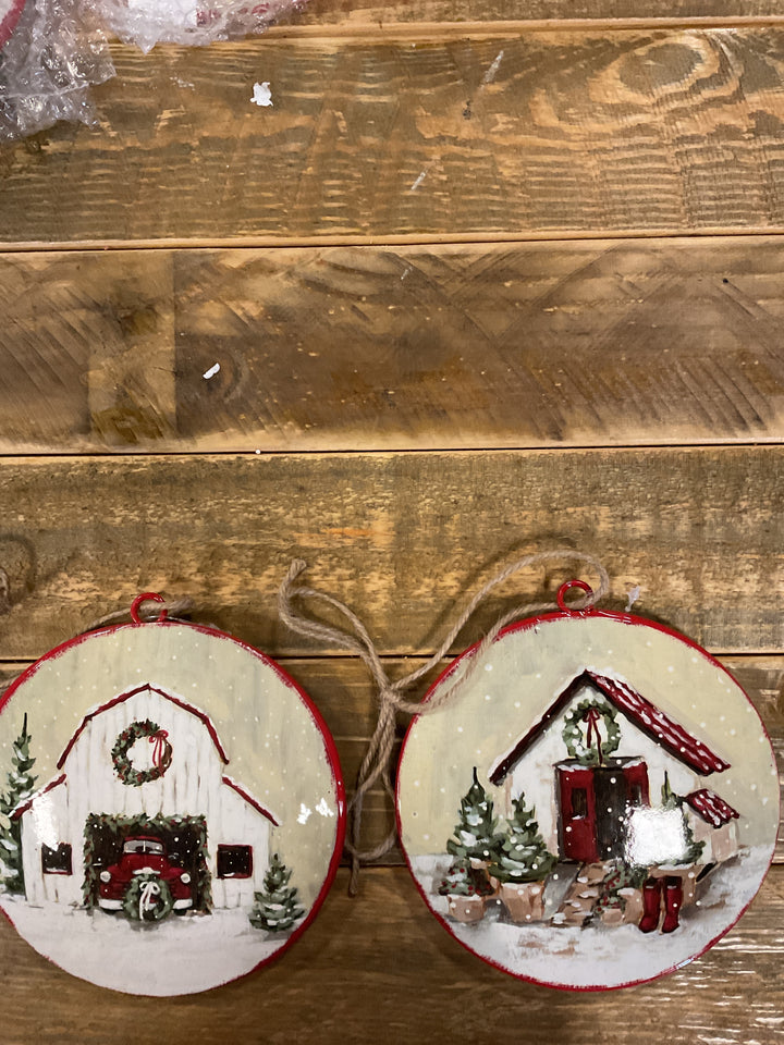Iron Farm Disc Ornaments