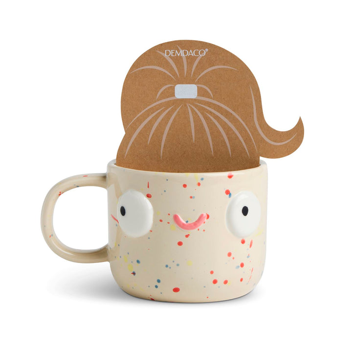 Whimsical Character Face Mug – 14 oz