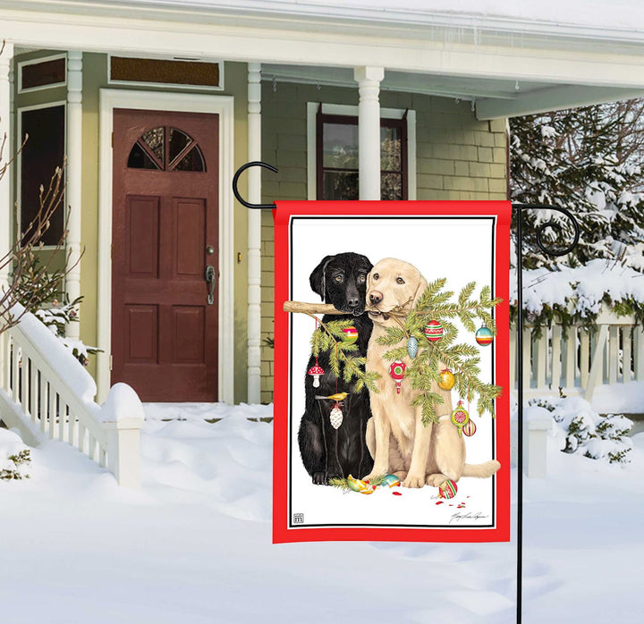 Christmas Tree Helpers Garden Flag
