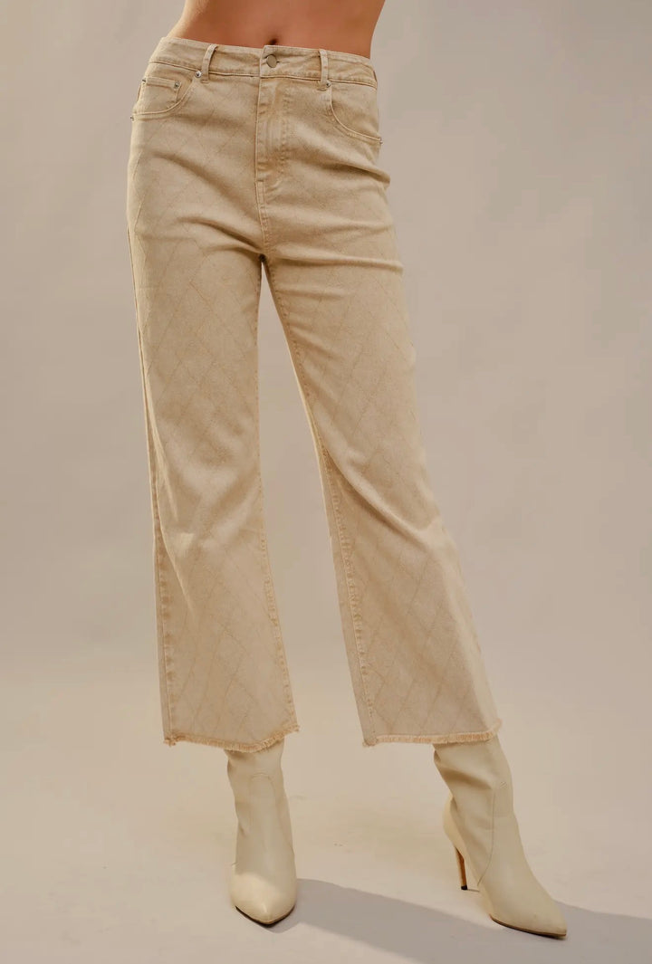 Sand Diamond Straight Leg Jeans