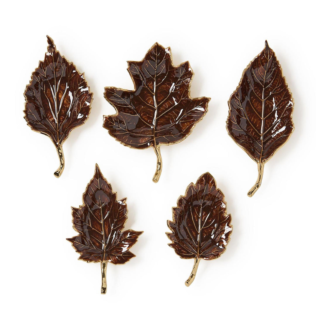 Enamel Leaf Trinket Dish