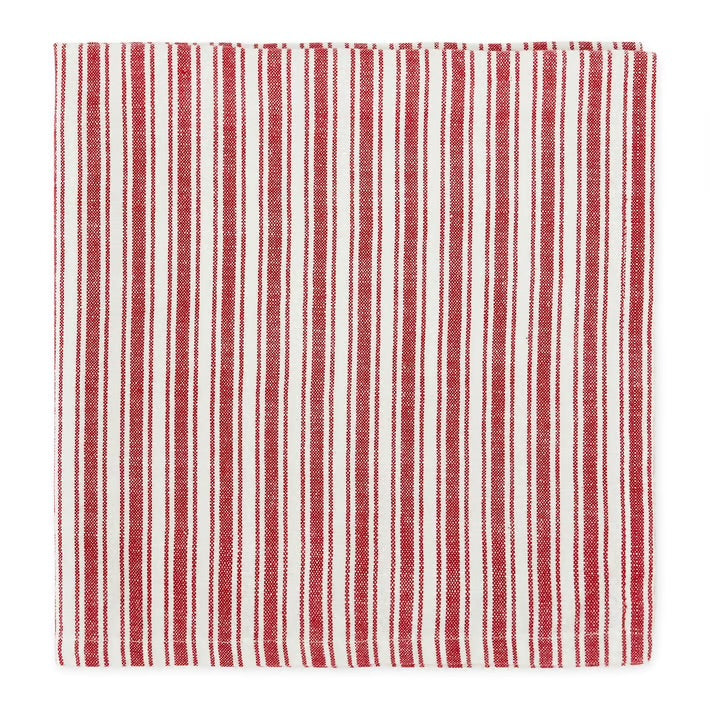 Classic Crimson Stripe Cloth Napkin