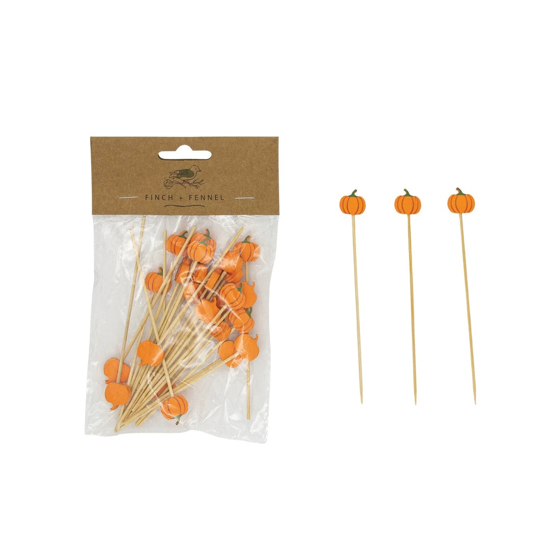 Pumpkin Party Picks – Set of 50
