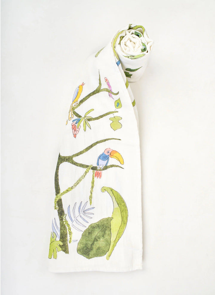 Jungle Canopy Muslin Shawl Blanket