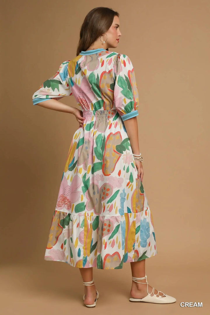 Calista Canvas Midi Dress