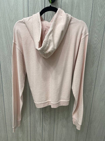 Light Blush Croppes Ribbed Hoodie