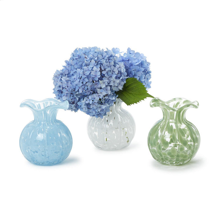 Hand-Blown Speckled Glass Bud Vases