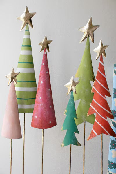 Whimsical Starry Tree Trio