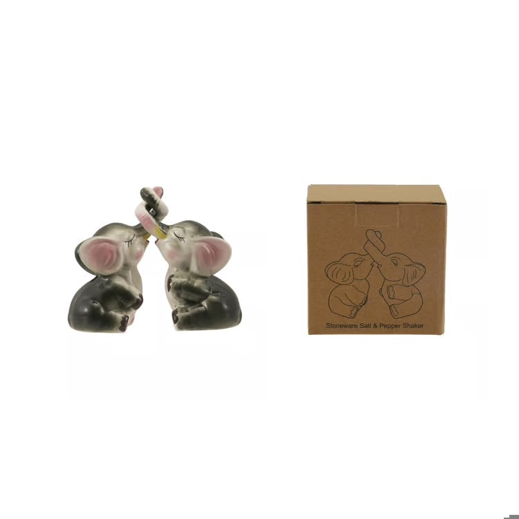 Elephant Stoneware Salt & Pepper Shaker Set