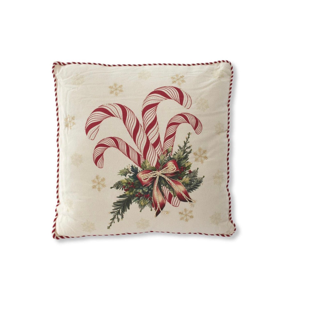 Candy Cane Christmas Decorative Pillow