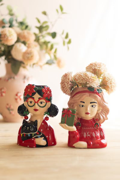 Christmas Besties Ceramic Vases
