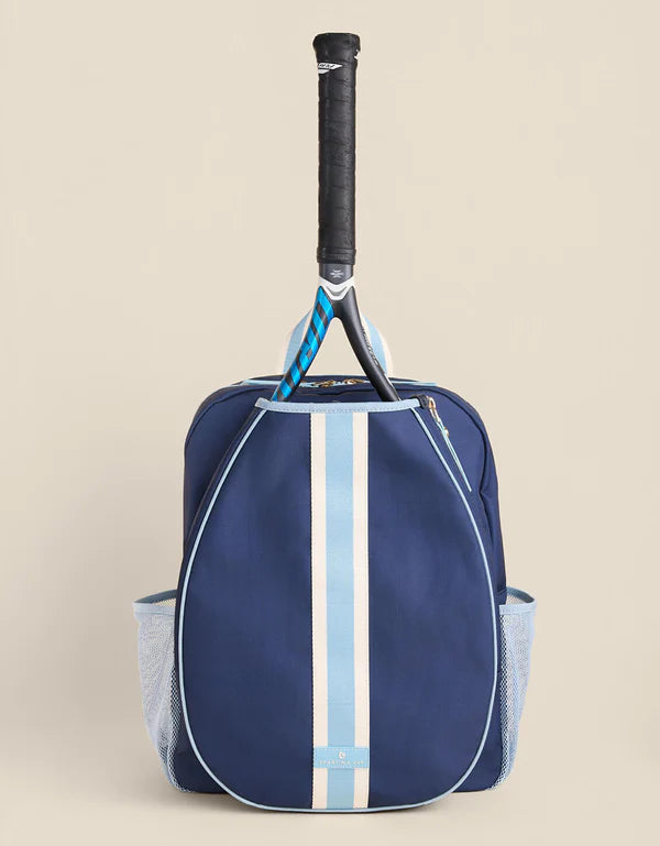 Armada Tennis Backpack – Navy Blue Stripe