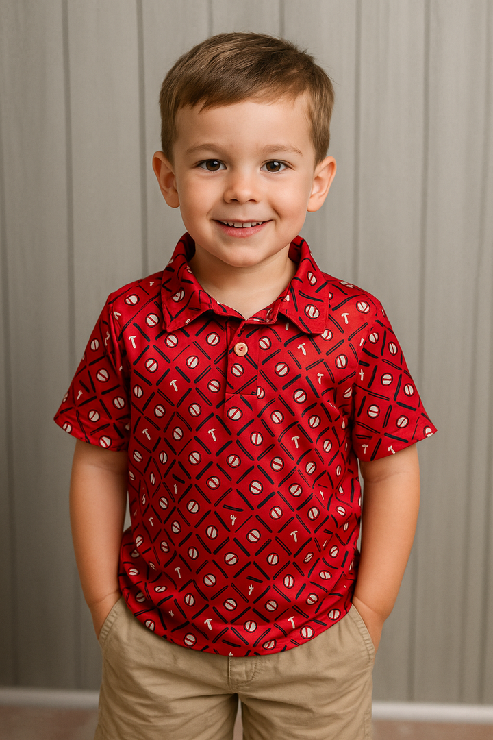 Atlanta Red Baseball Polo
