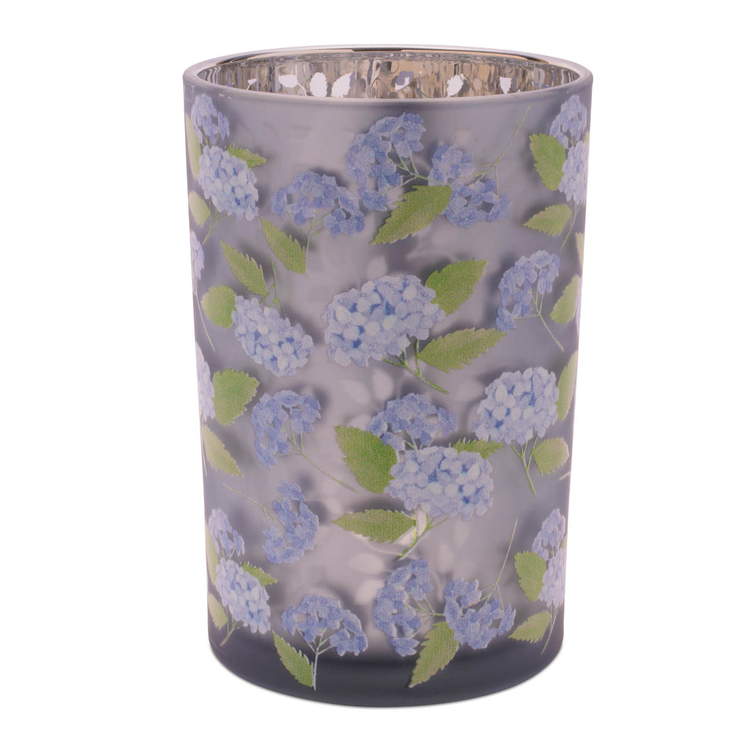 Hydrangea Garden Glass Candle Holder