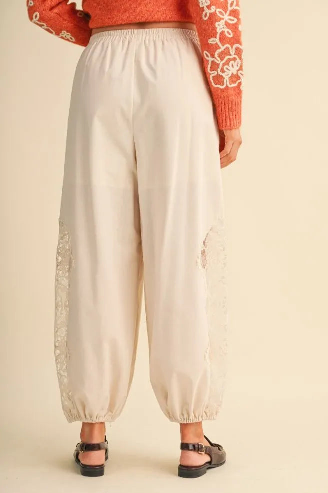 The Camille Lace Inset Pants