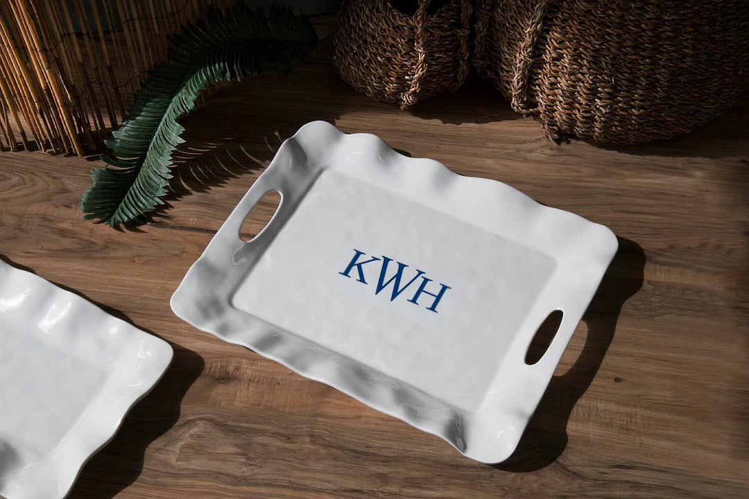 Havana White Tray with Handles