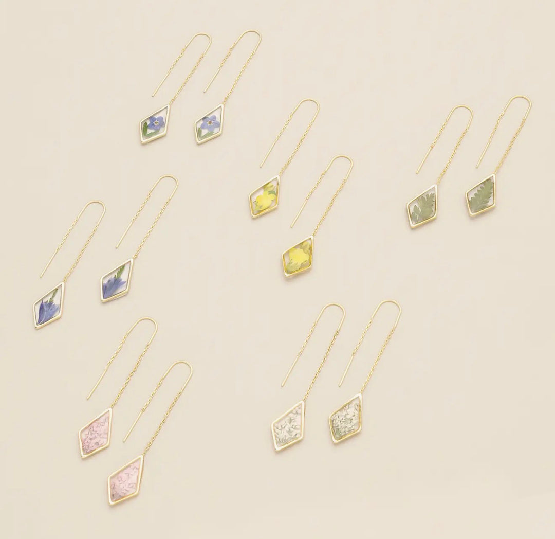 Whispered Bloom Threader Earrings - FINAL SALE