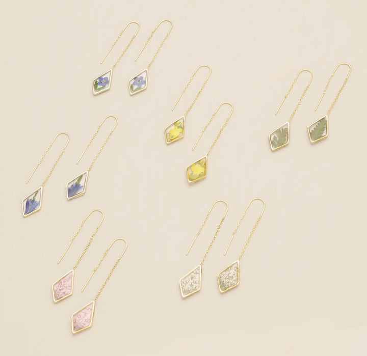 Whispered Bloom Threader Earrings - FINAL SALE