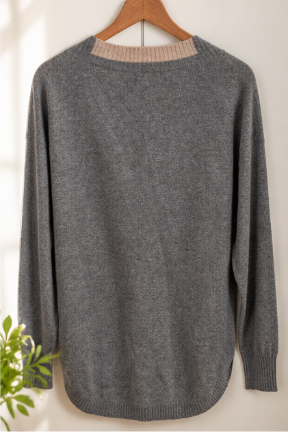 The Heathered Cashmere V-Neck Sweater