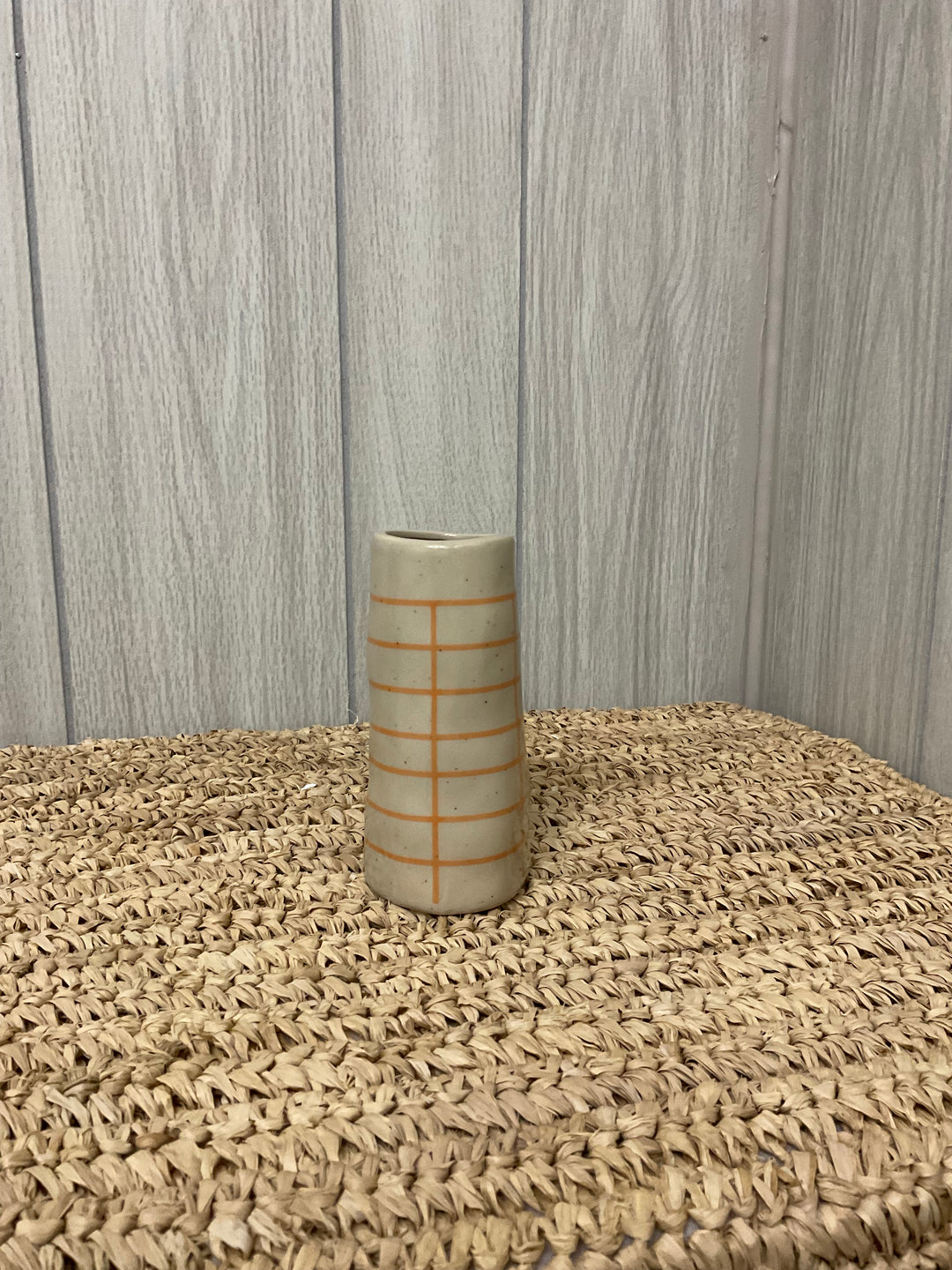 Harvest Plaid & Stripe Ceramic Bud Vases