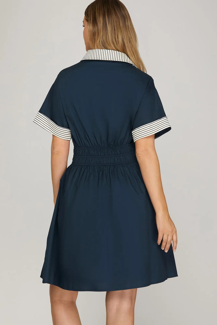 The Portside Stripe Shirt Dress