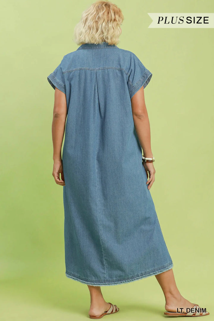 The Hadley Denim Midi Dress