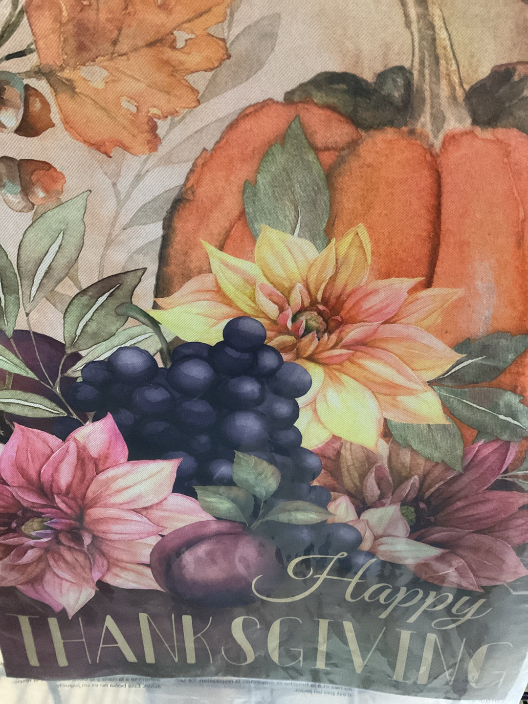 Happy Thanksgiving Suede Garden Flag